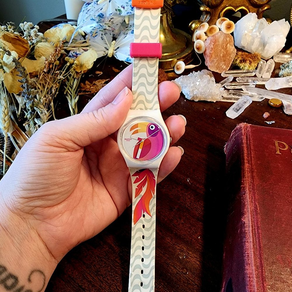 Rare Vintage Toucan Parrot Bird Swatch Watch